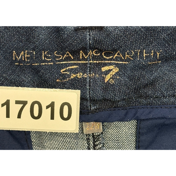 Melissa Mccarthy Seven 7 Shorts 22W Blue Denim Girlfriend Stretch Actual 44X4 - Picture 8 of 8